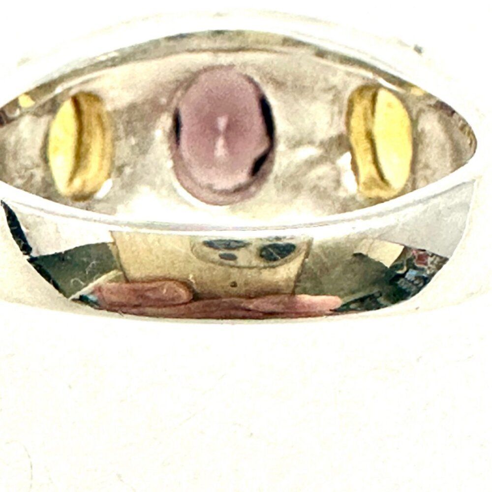 Amethyst and Citrine Sterling Silver Stamped 925 Ring Size 8.5 - Picture 3 of 6